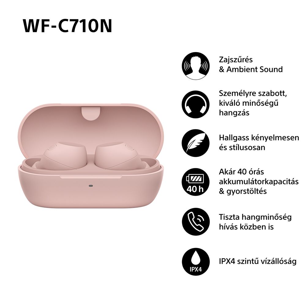 Sony WF-C710N True Bluetooth Headset Pink
