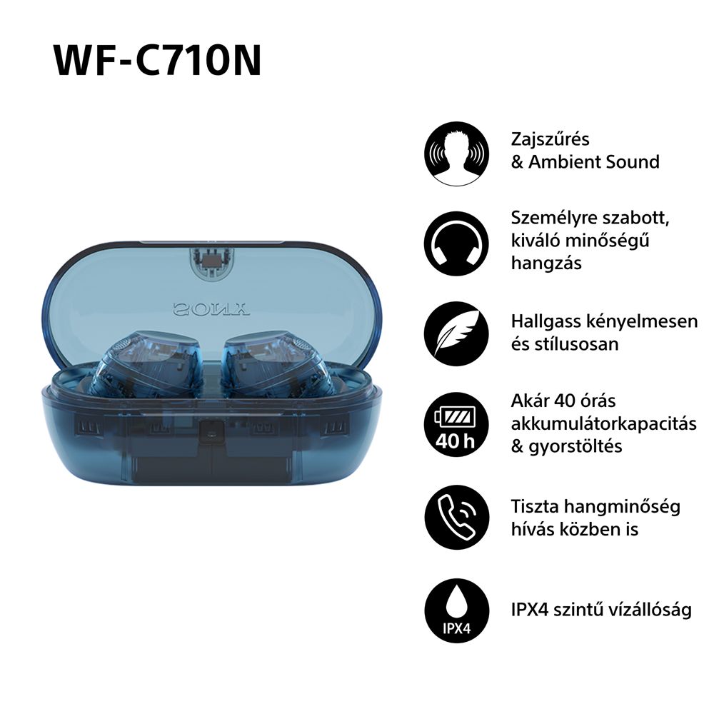 Sony WF-C710N True Bluetooth Headset Blue