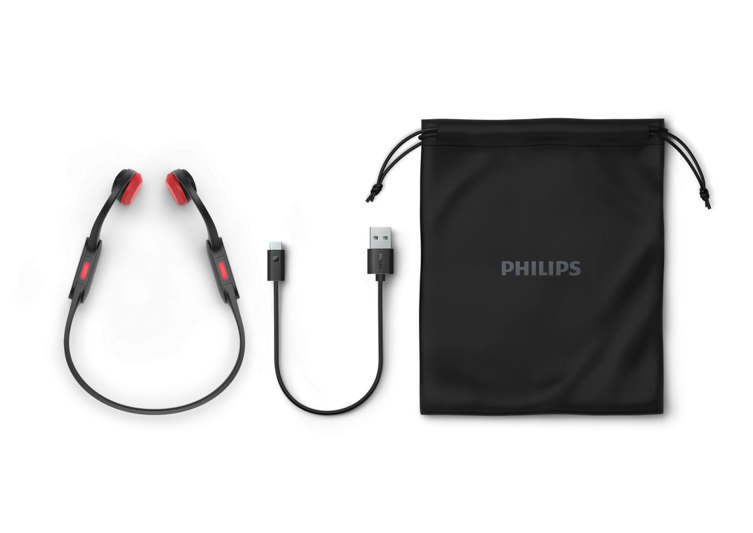 Philips TAA5608BK Bluetooth Headset Black/Red