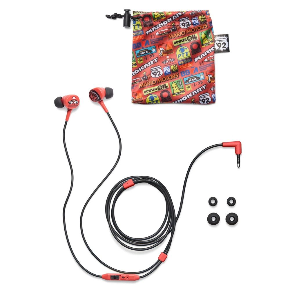PowerA Wired Earbuds for Nintendo Switch Mario Kart Motors