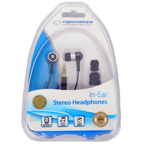 Esperanza EH128 Stereo Earphones Black