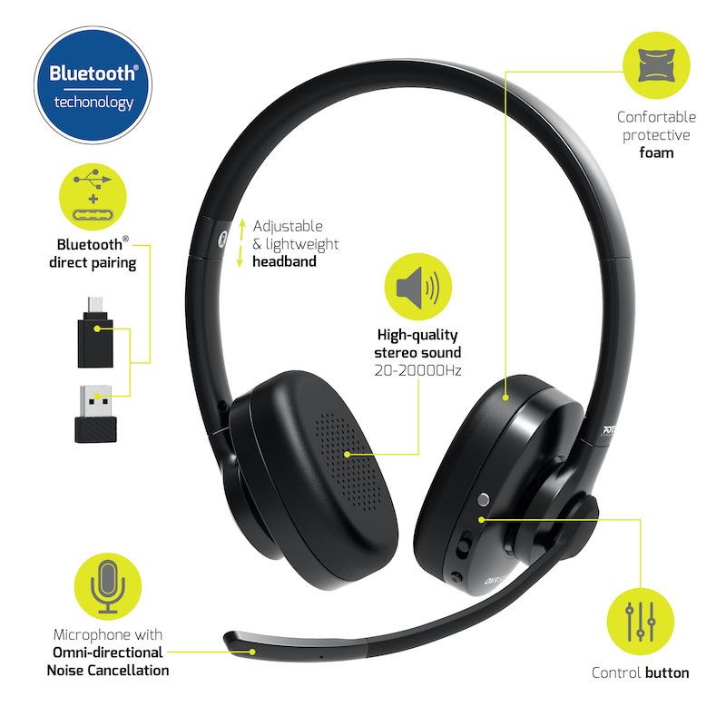 Port Designs Micro stereo helmet Bluetooth ON''''R 500 Headset Black