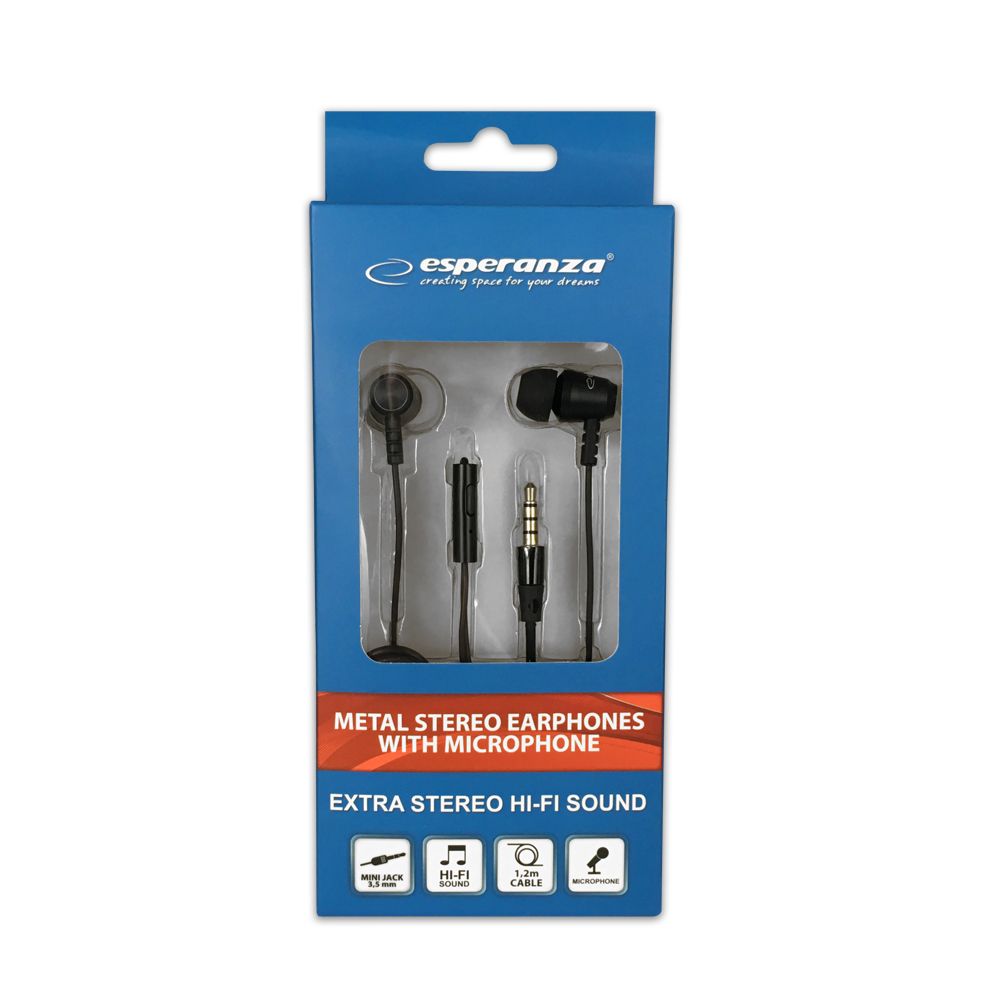 Esperanza EH205K Metal Stereo Headset Black