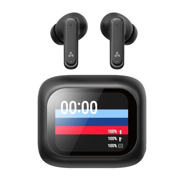 SBOX EB-TWS08 Bluetooth Earphones with ANC Touch Display Black