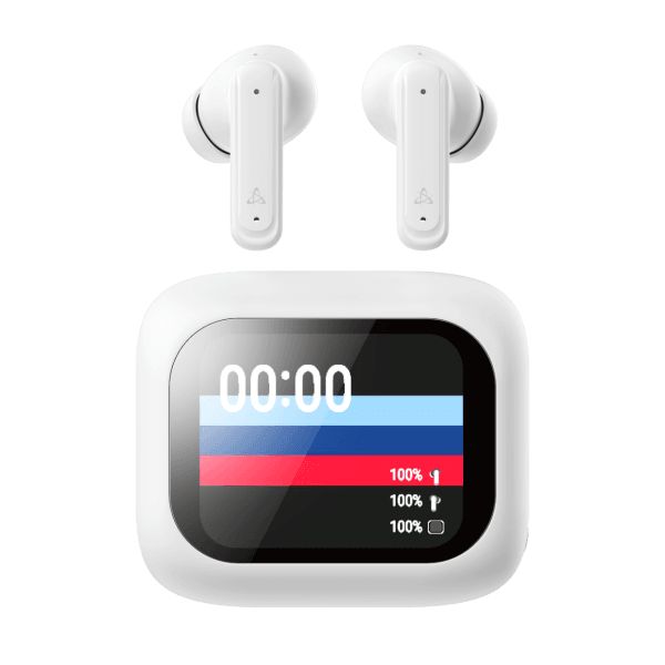 SBOX EB-TWS08 Bluetooth Earphones with ANC Touch Display White