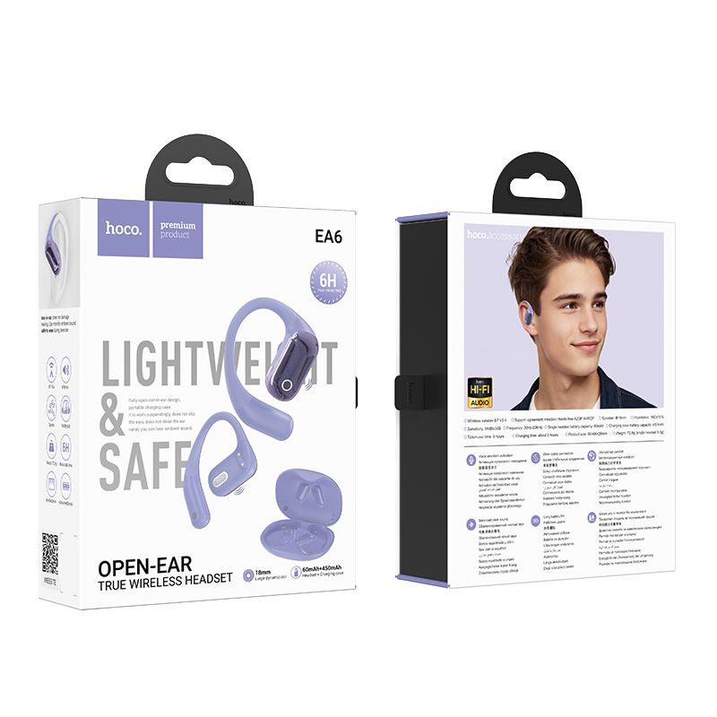 Hoco EA6 Bluetooth Headset Purple