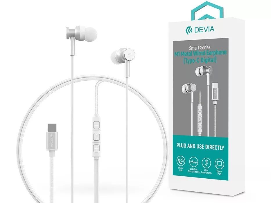 Devia ST108783 Smart Series M1 Metal In-Ear Headset White