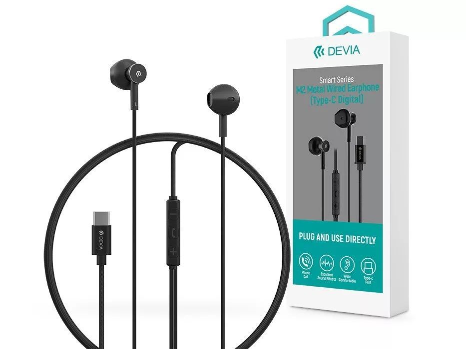 Devia ST108790 Smart Series M2 Metal In-Ear Headset Black