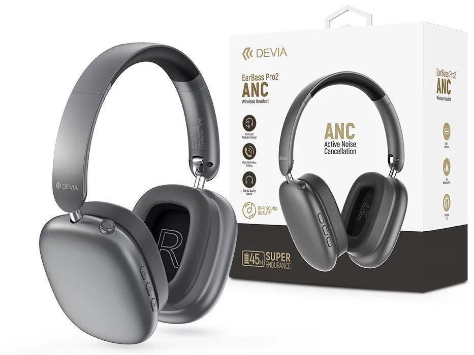 Devia ST121836 EarBass Pro2 ANC Bluetooth Headset Black