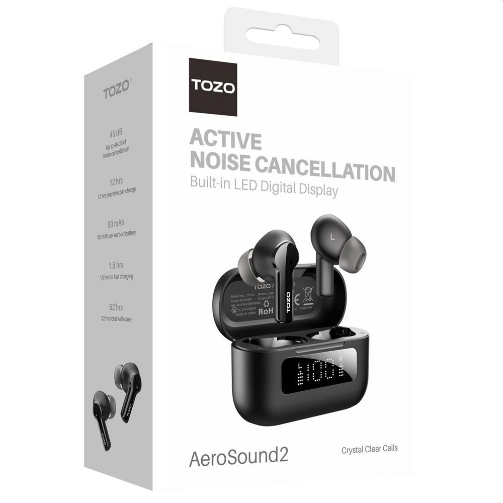 TOZO Aerosound 2 NC TWS Bluetooth Headset Black