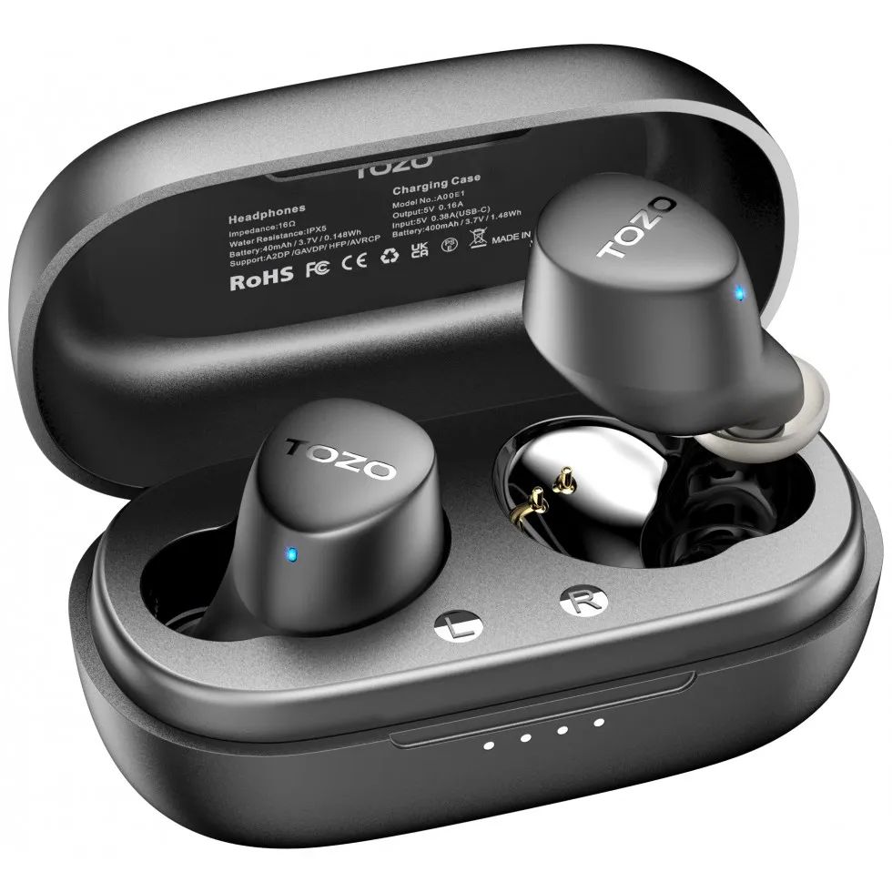 TOZO Agile Dots TWS Bluetooth Headset Black