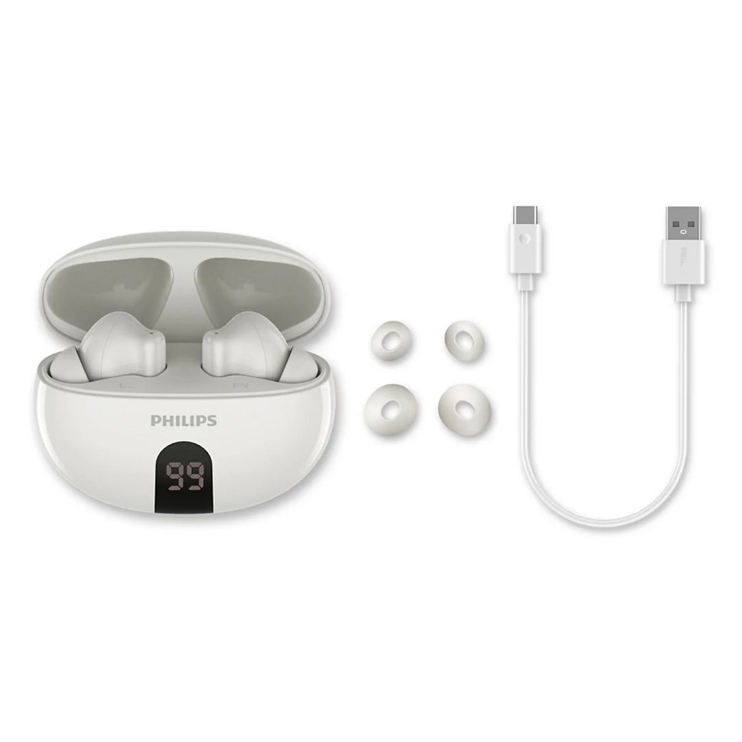 Philips TAT2520WT TWS Bluetooth Headset White