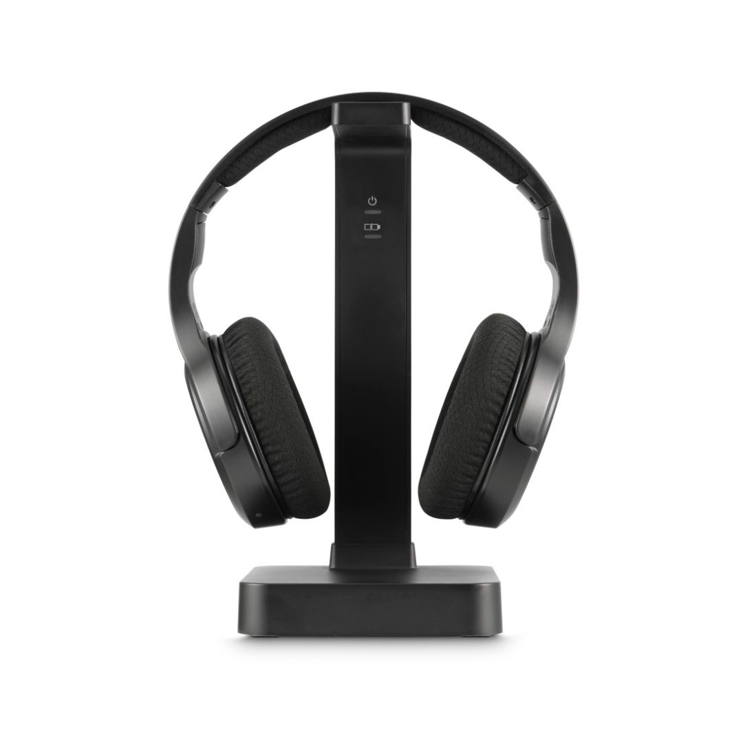 Hama TV Headphones, Wireless Bluetooth Headset + Stand Black