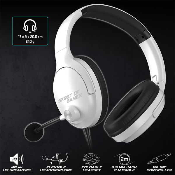 Spirit Of Gamer PRO H4 Gaming Headset White