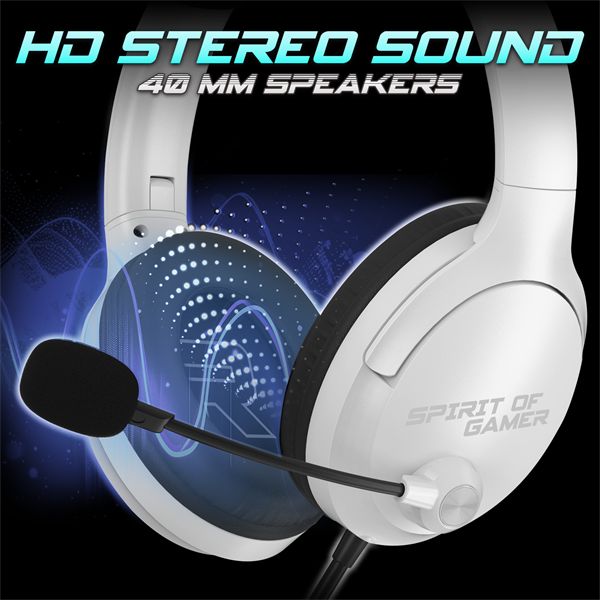Spirit Of Gamer PRO H4 Gaming Headset White