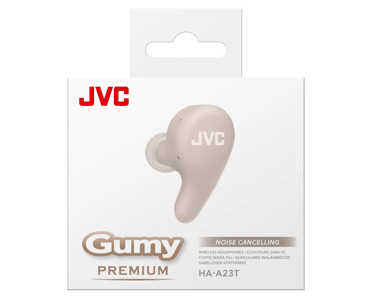 JVC HA-A23T Gumy Premium Wireless Headphones with Noise Cancellation Mocha Brown
