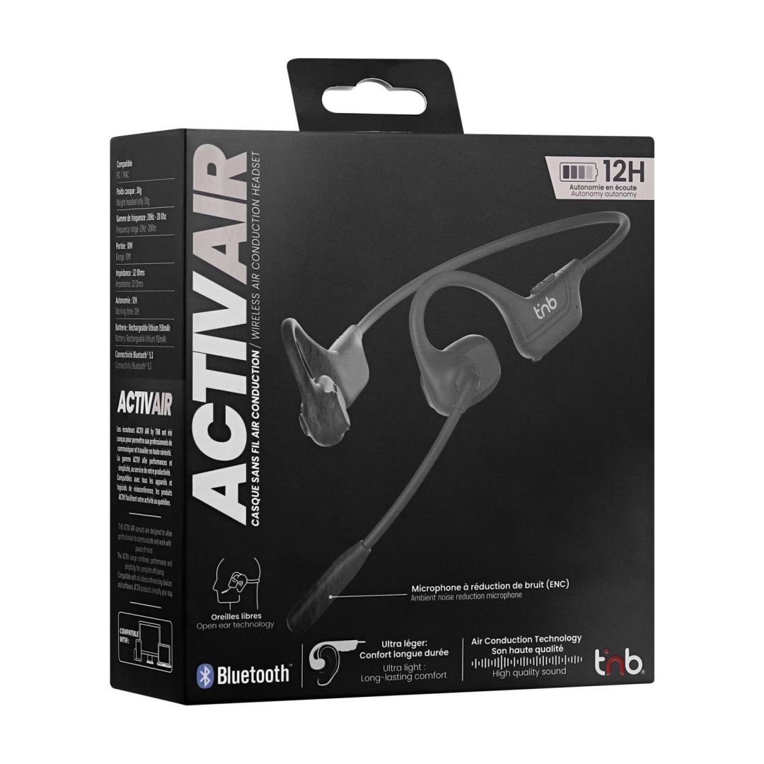 TnB Activair Ultra-light Bluetooth Headset Black