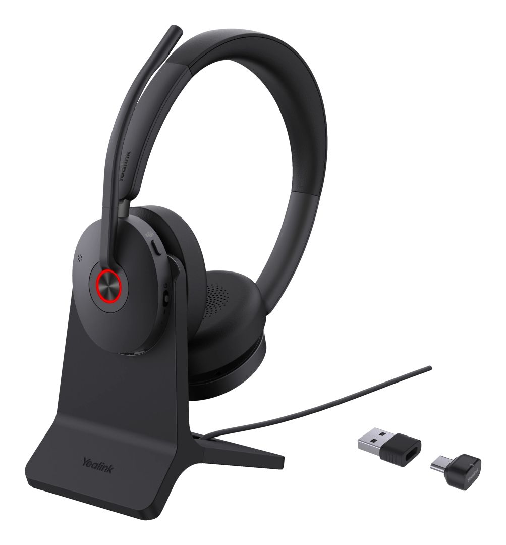 Yealink BH74 Teams Bluetooth Headset with Stand Black