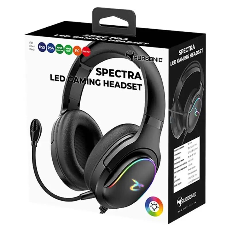 Subsonic Multi Spectra Gamer Headset Black