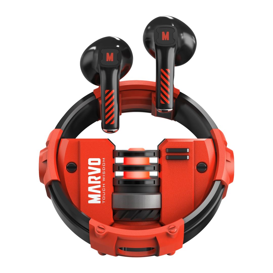Marvo Quaz Wireless In-Ear Earbuds Black/Red