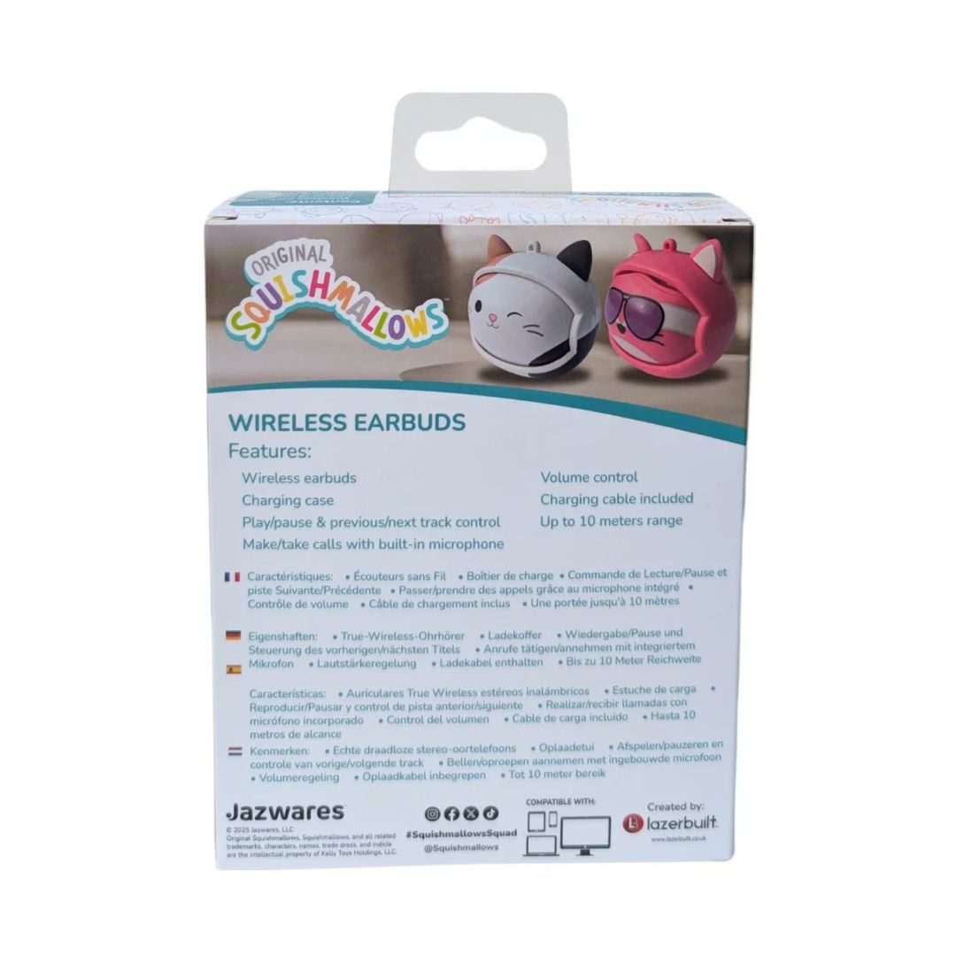 Lazer Built  Squishmallows Face-change Fifi  TWS Bluetooth Headset Pink