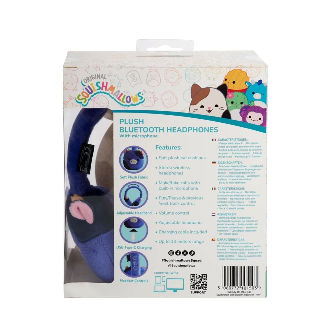 Lazer Built  Squishmallows Ingred Portable Bluetooth Headset Blue