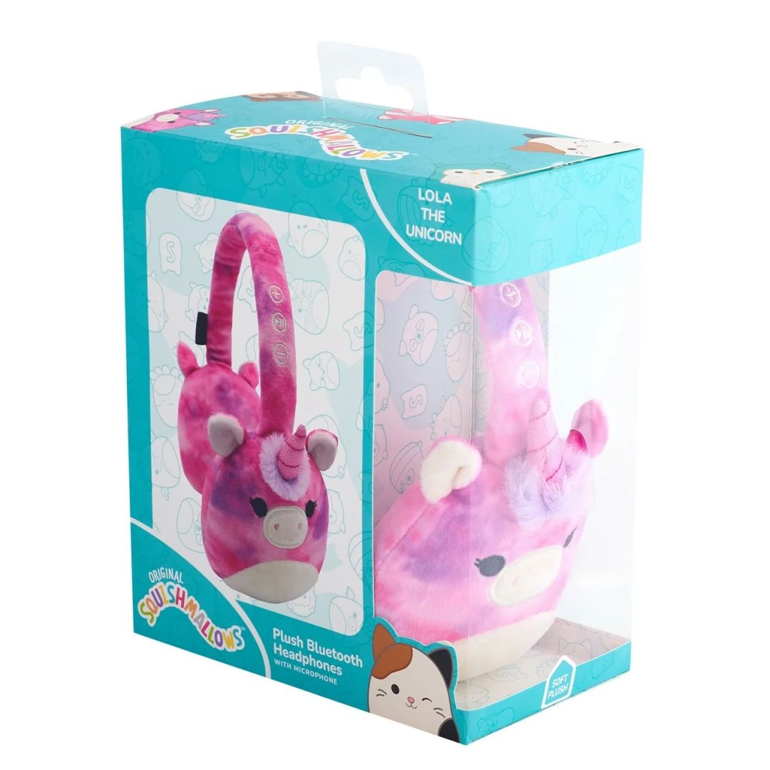 Lazer Built  Squishmallows Lola Portable Bluetooth Headset Pink