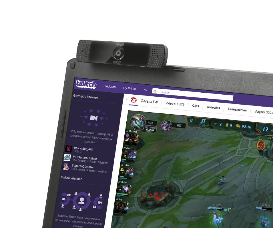 Trust GXT 1160 Vero Streaming Full HD Webkamera Black