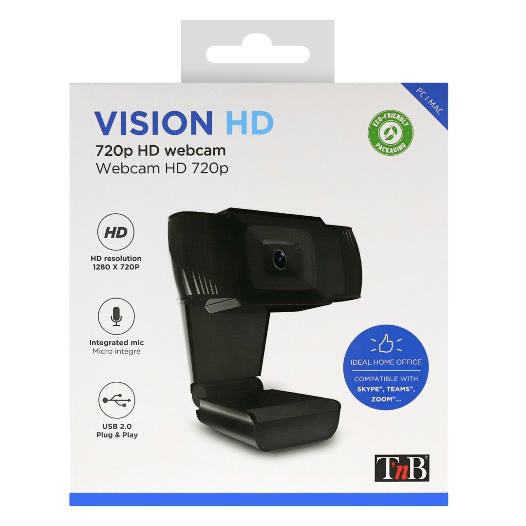 TnB Vision HD 720 P USB Webkamera Black