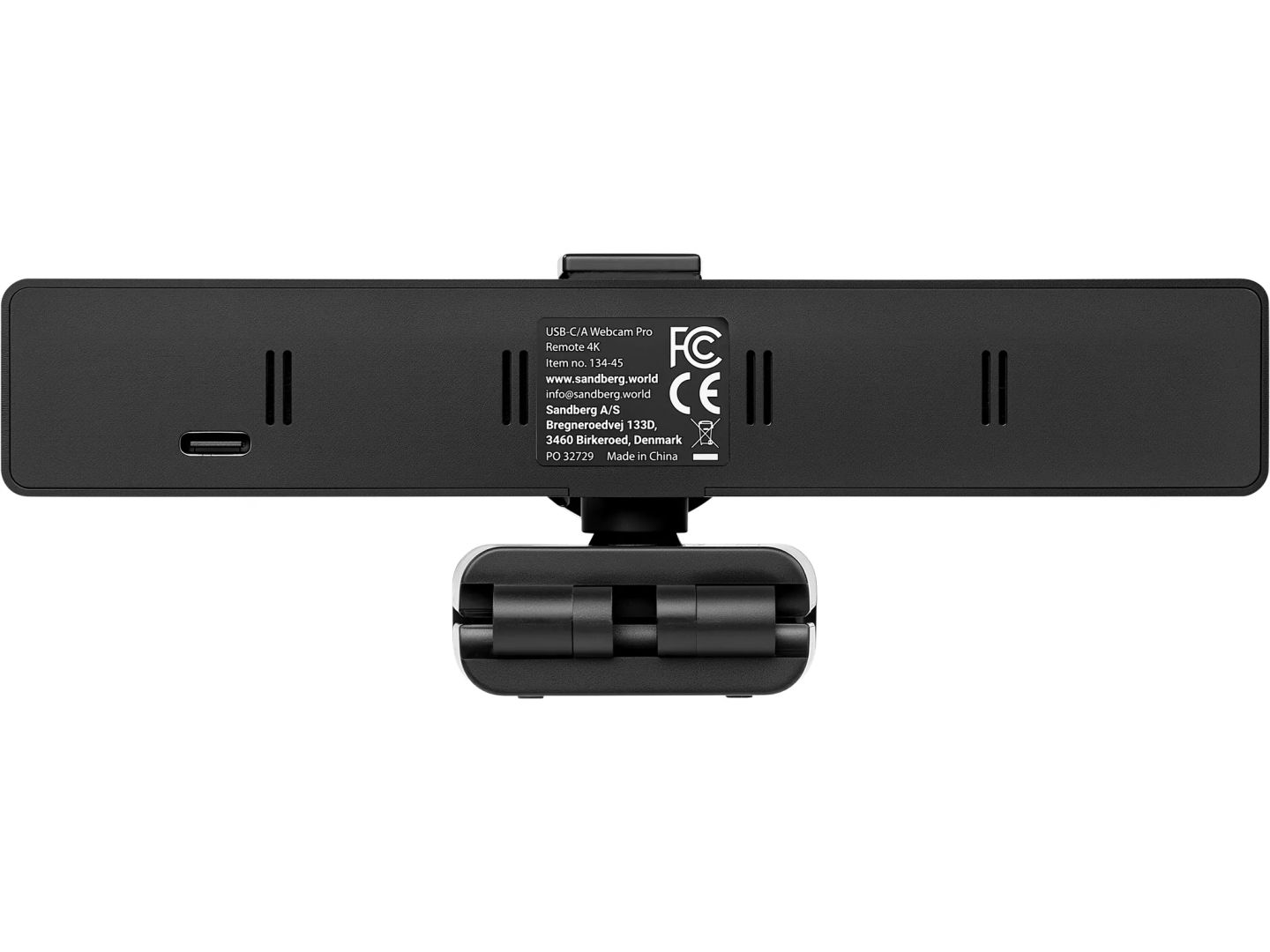 Sandberg USB-C/A Pro Remote 4K Webkamera Black