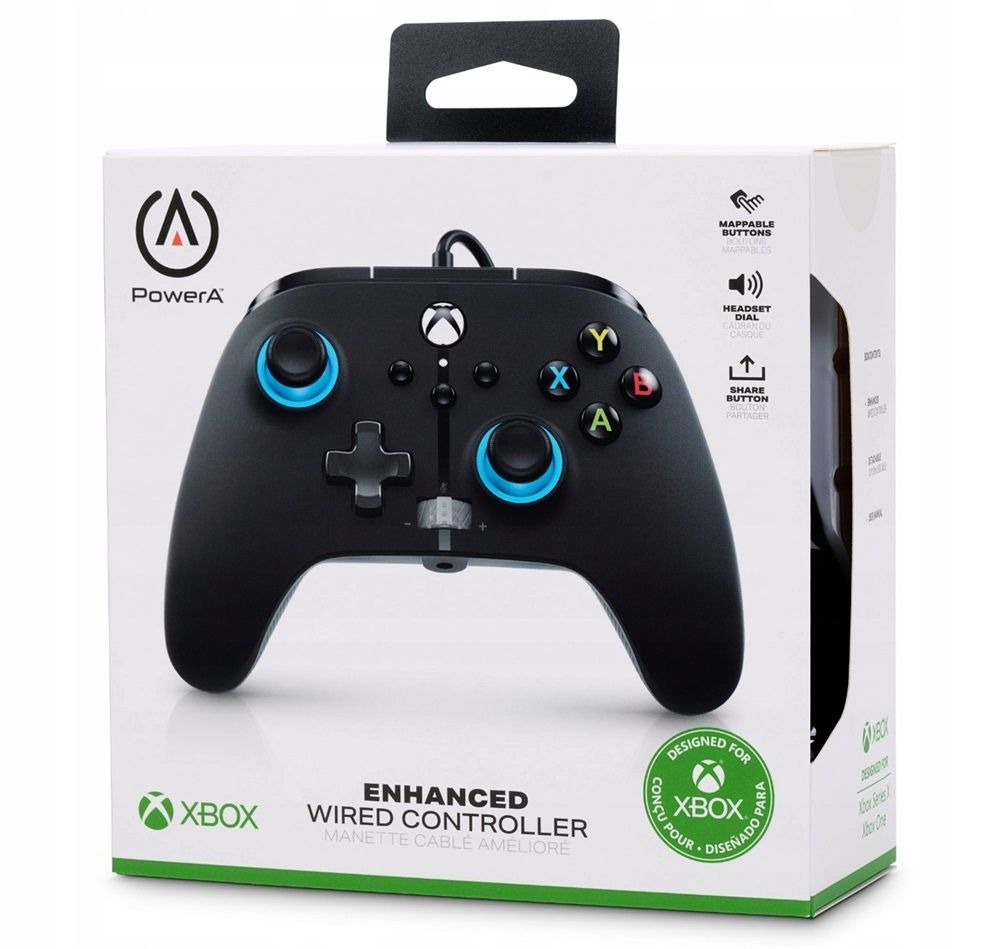 PowerA Enhanced Wired Xbox Series X|S USB Gamepad Blue Hint