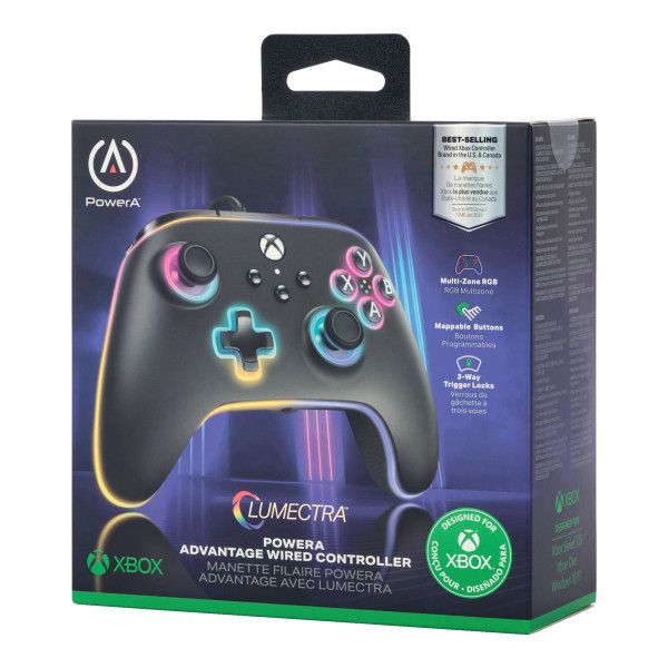 PowerA Advantage Wired Controller for Xbox Series X|S with Lumectra Black