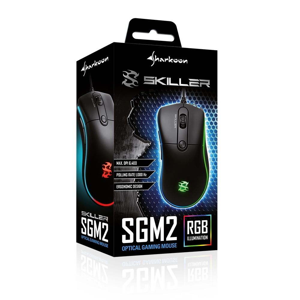 Sharkoon Skiller SGM2 RGB Gaming mouse Black