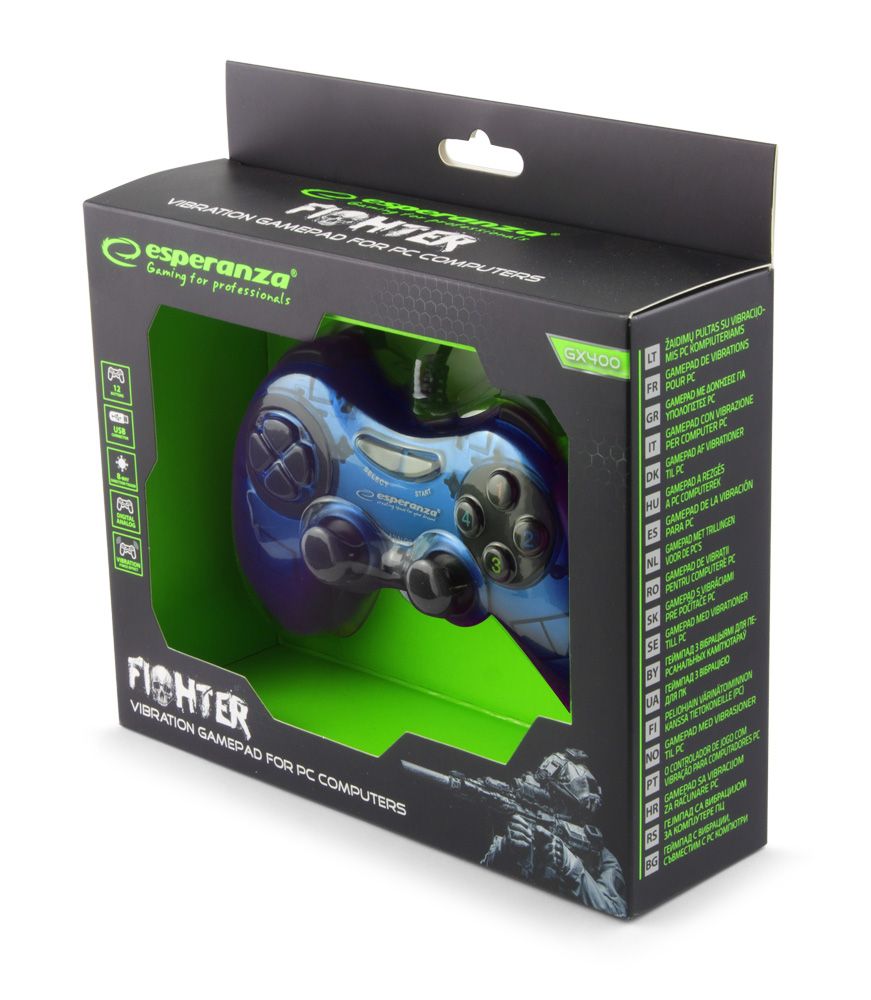 Esperanza Fighter USB Gamepad Blue