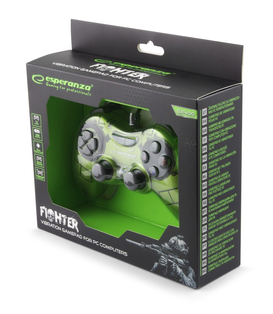 Esperanza Fighter USB Gamepad Green