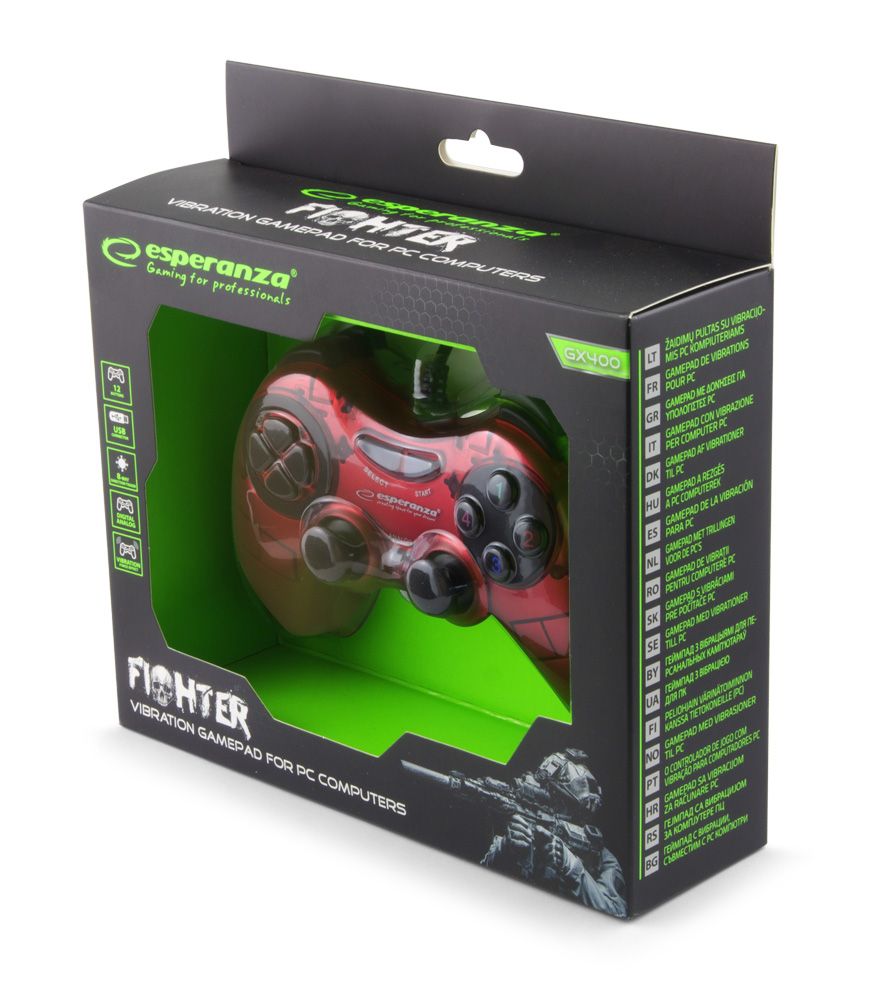 Esperanza Fighter USB Gamepad Red