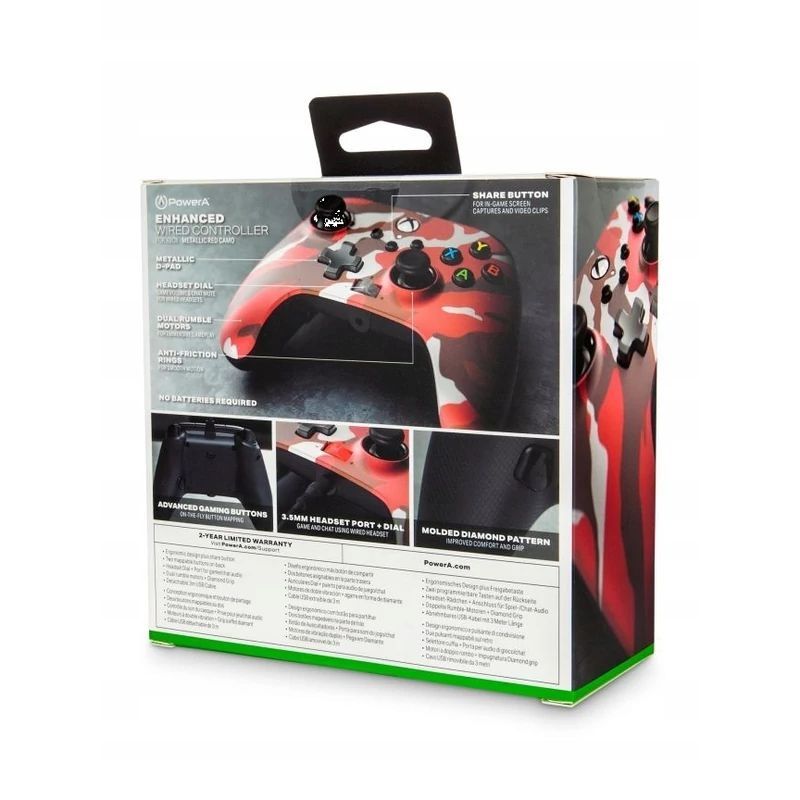 PowerA Enhanced Wired Controller for Xbox Series X|S Red Camo