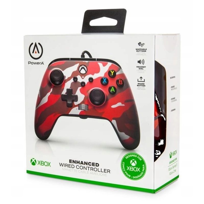 PowerA Enhanced Wired Controller for Xbox Series X|S Red Camo