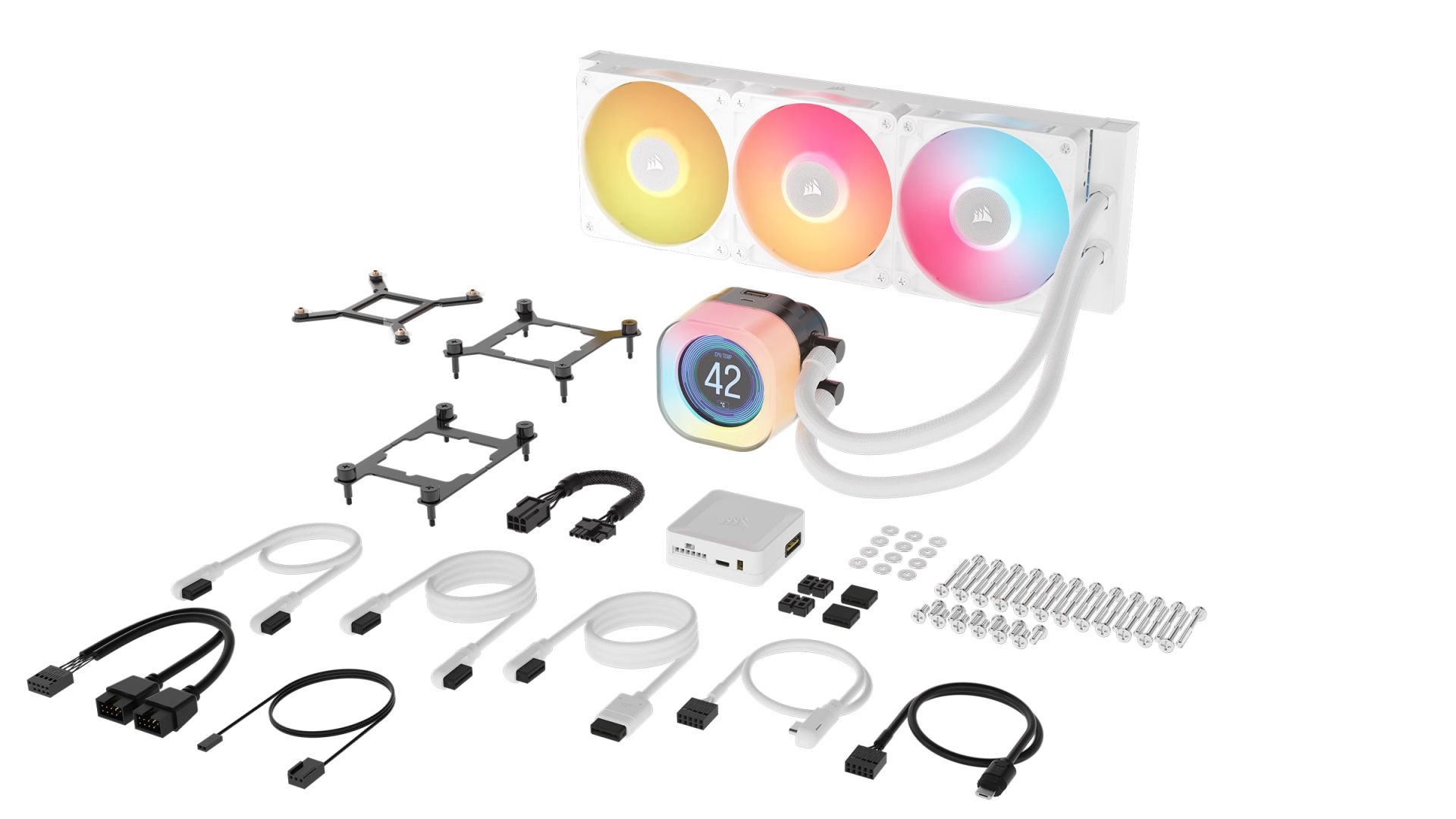 Corsair iCUE LINK TITAN 360 RX LCD Liquid CPU Cooler White