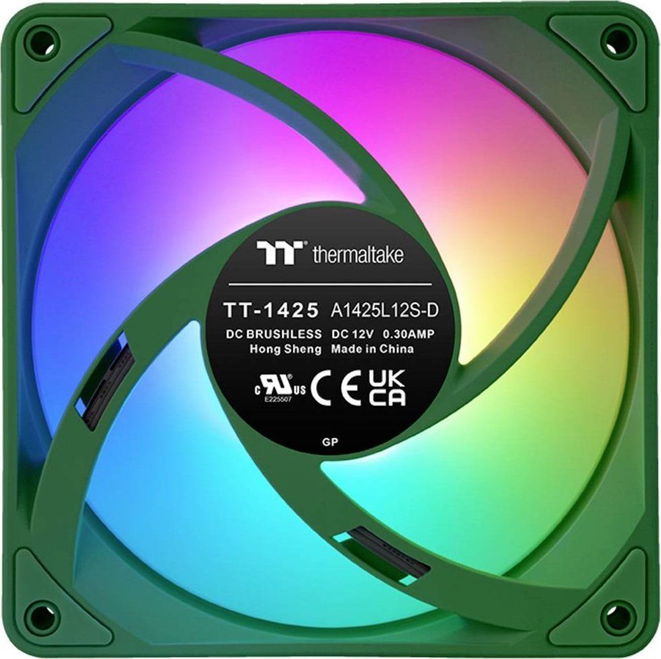 Thermaltake CT140 EX ARGB Sync PC Cooling Fan Racing Green (3-Fan Pack)
