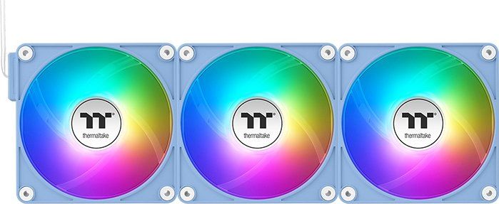 Thermaltake CT140 EX Reverse ARGB Sync PC Cooling Fan Hydrangea Blue (3-Fan Pack)