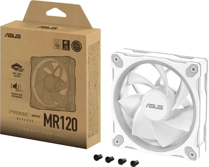 Asus Prime MR120 ARGB Reverse Fan White