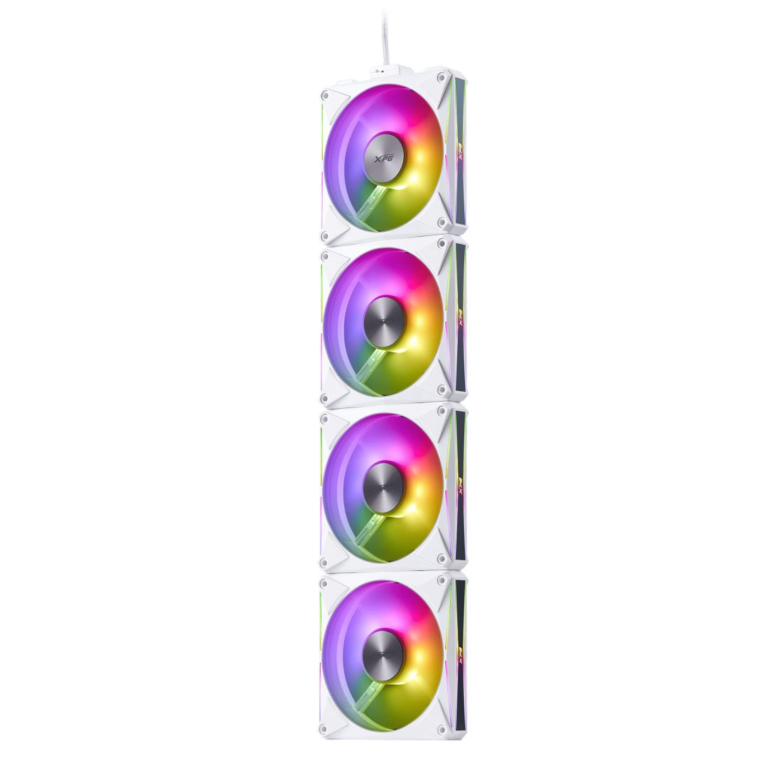 A-Data HURRICANE MAG 120 ARGB PWM Magnetic Fan White (4-pack)