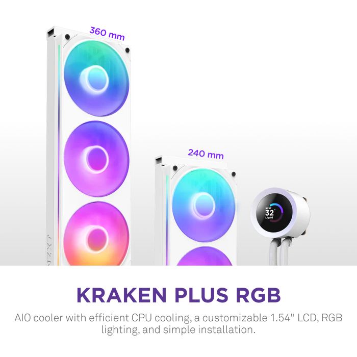 NZXT Kraken Plus 360 RGB White