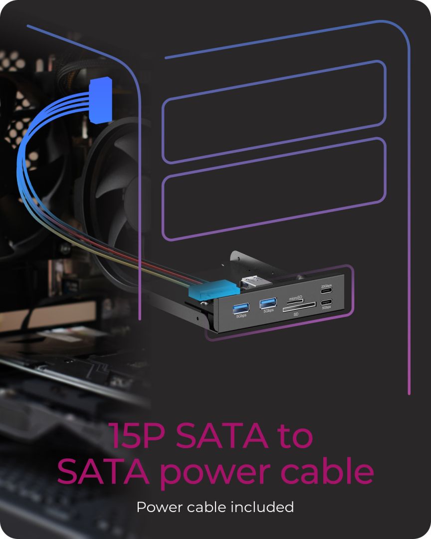 Raidsonic IcyBox IB-HUB1419-i3 Front Panel for 3.5