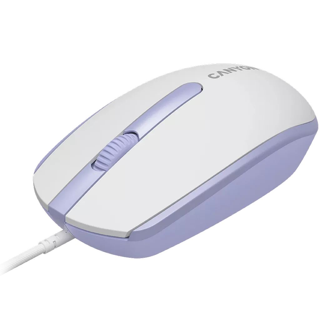Canyon CNE-CMS10WL wired mouse White Lavender