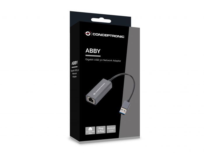 Conceptronic  ABBY08G Gigabit USB3.0 Network Adapter Grey