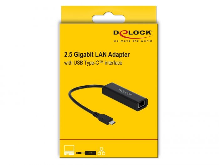 DeLock Adapter USB Type-C male to 2.5 Gigabit LAN