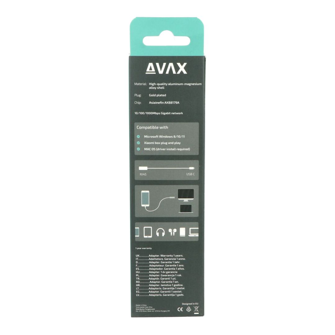 Avax AD900 PRIME Type C 3.2 Gigabit Ethernet adapter