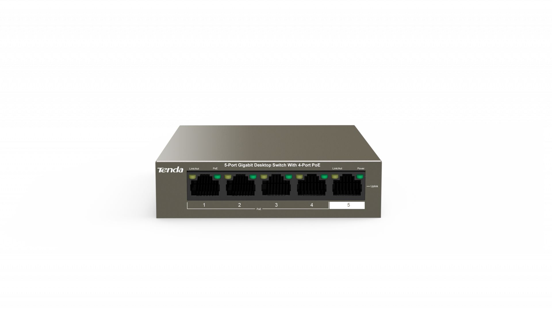 Tenda TEG1105P-4-63W 5-Port Gigabit Desktop Switch with 4-Port PoE